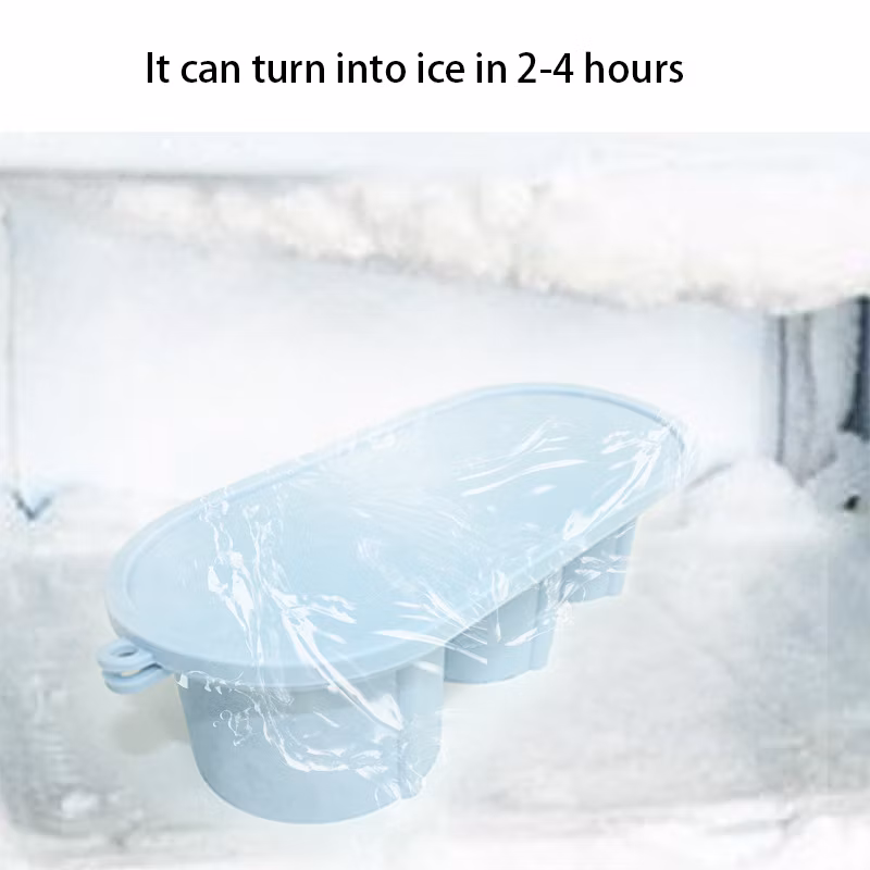 Hot Selling Food Grade Silicone Ice Cube Tray Soft Silicone Ice Molds with Ice Mold Anti-Spill Removable Lid