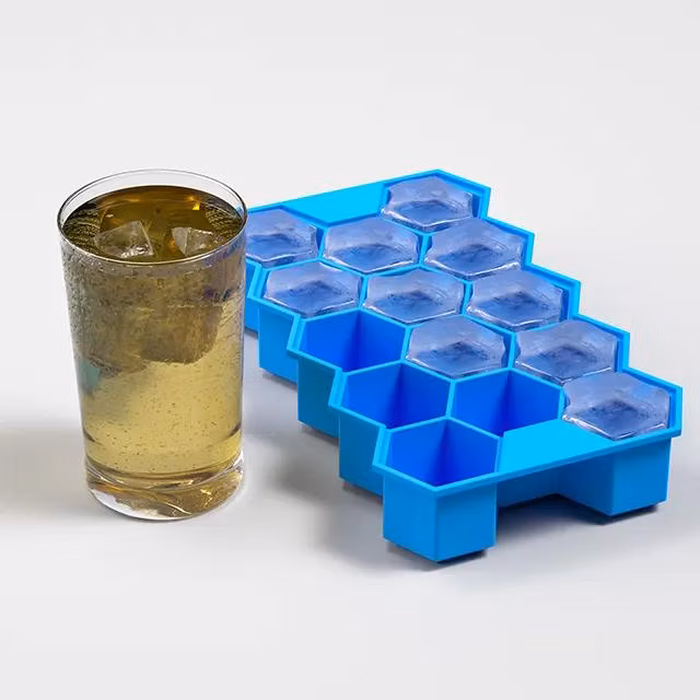 Hot Selling Food Grade Silicone Ice Cube Tray Mold with Lids