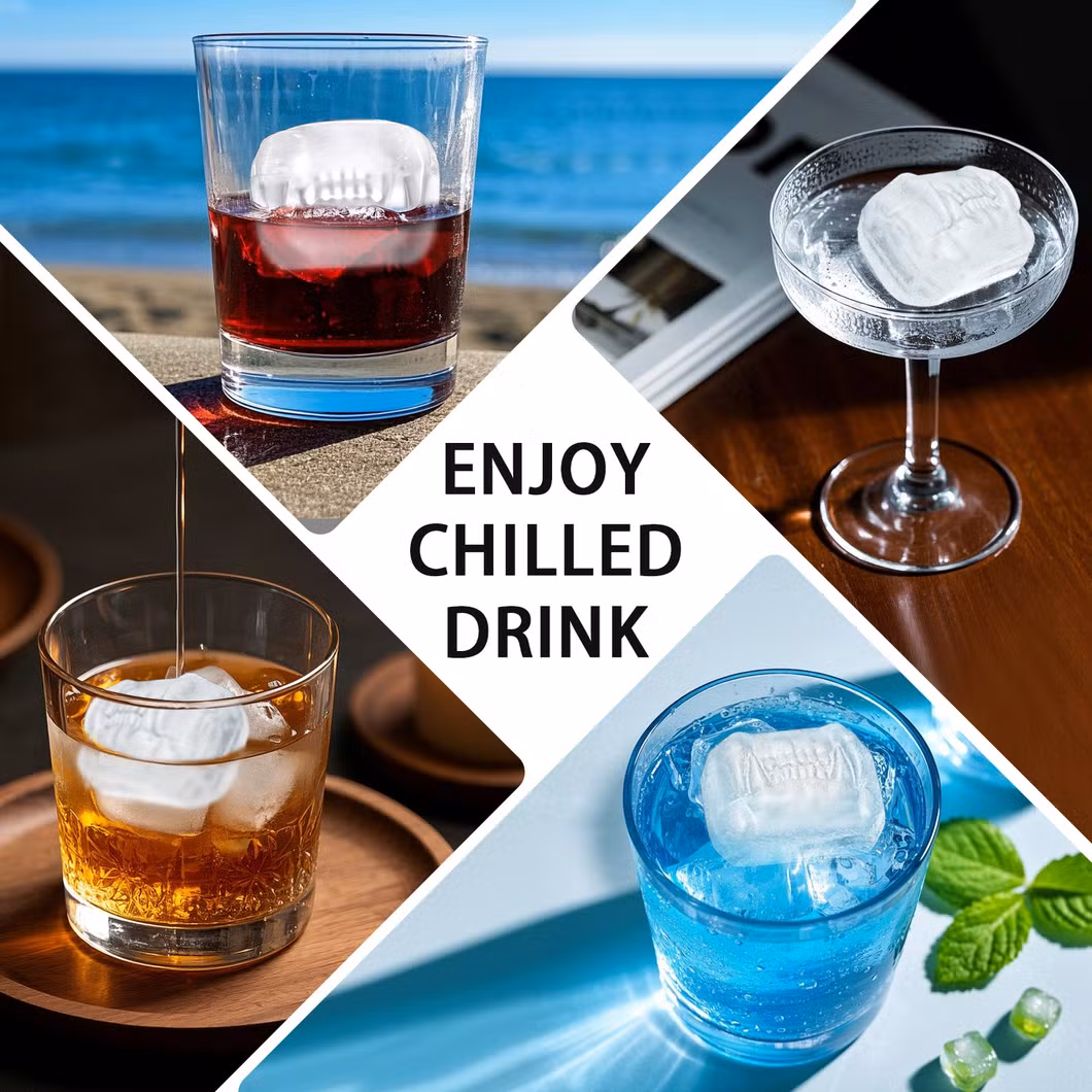 Hot Sale BPA Free Silicone Ice Cube Tray Molds Freezer with Lid