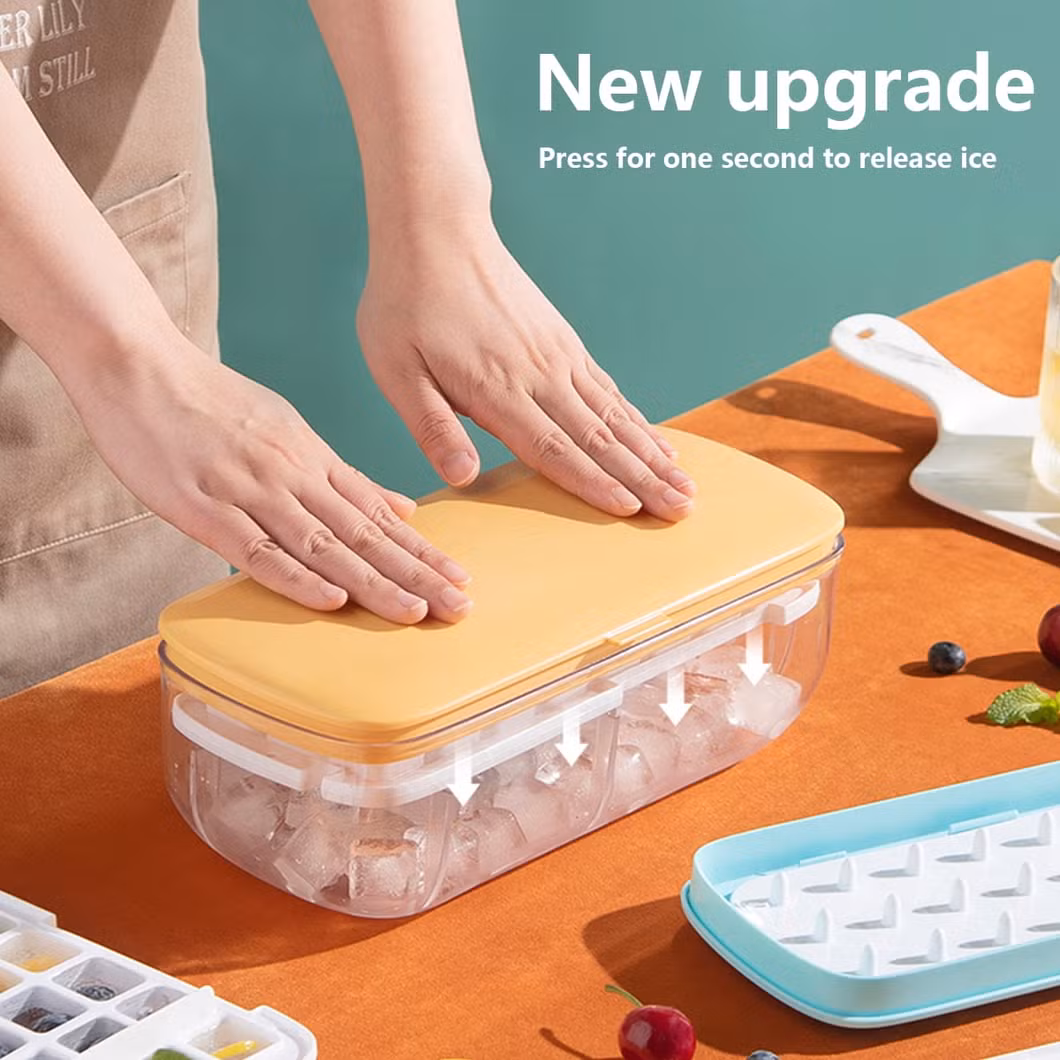 Auto Ice Cube Tray with Container for Cocktail Whiskey Bar Kitchen Tools