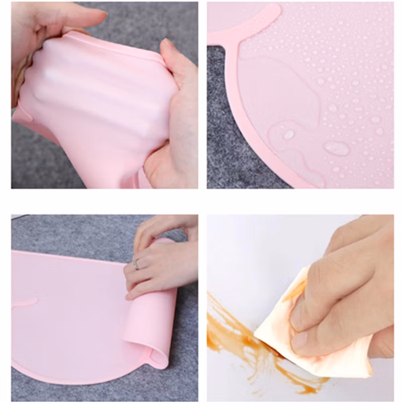 Factory Wholesale Colorful Cloud Silicone Placemats for Dining Table