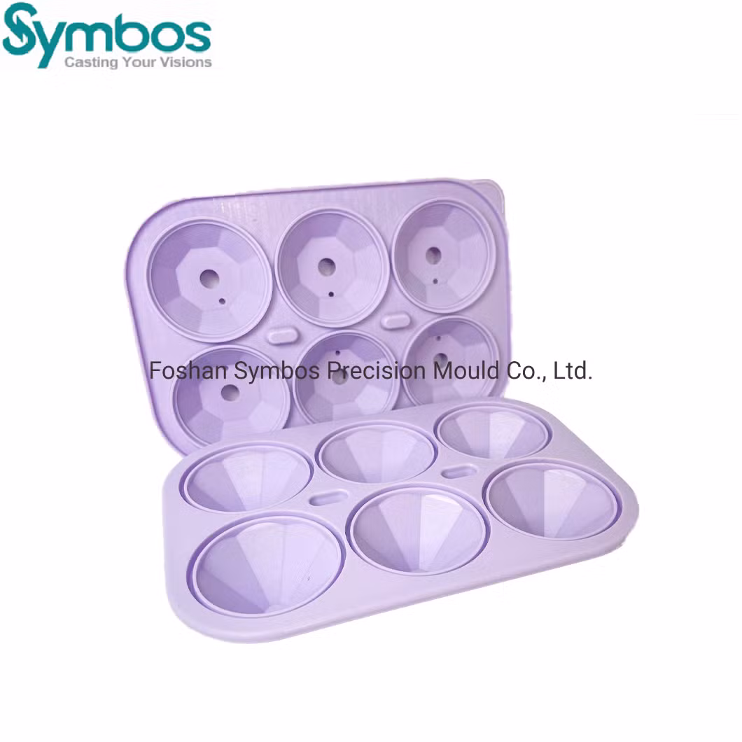 DIY Wholesale Custom Silicone Ice Cube Trays Whiskey Rose Ice Ball Maker Mold with Lid