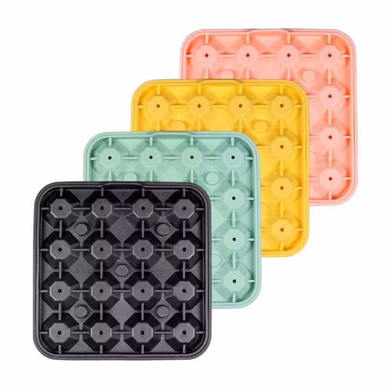 Food Grade 16 Grid Mini Diamond Shape Silicone Ice Cube Tray Mold for Coffee Whisky