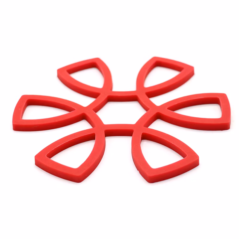 Heat Resistant Hollow Square Silicone Trivet for Kitchen Hot Pots and Pans