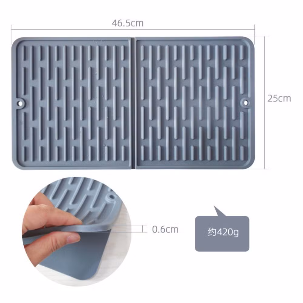 Heat Resistant Hot Pot Holder, Non-Slip Silicone Sink Mat for Kitchen Wbb28073