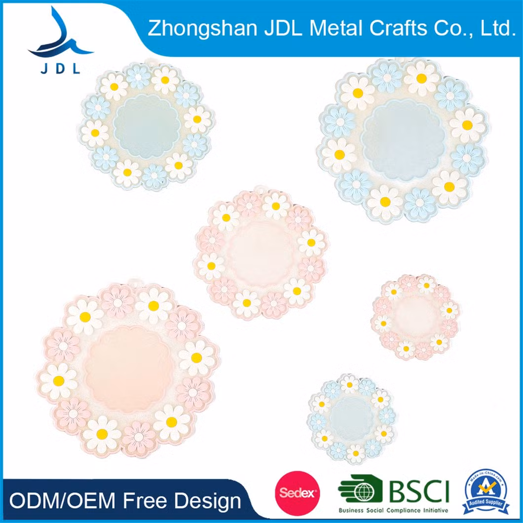Temperature Non-Slip Round Honeycomb Insulation Food Grade Placemat MDF Coaster Heat Resistant Silicone Mat Promotional (Promotion) Gift
