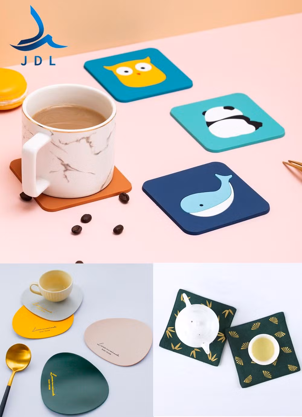 Temperature Non-Slip Round Honeycomb Insulation Food Grade Placemat MDF Coaster Heat Resistant Silicone Mat Promotional (Promotion) Gift