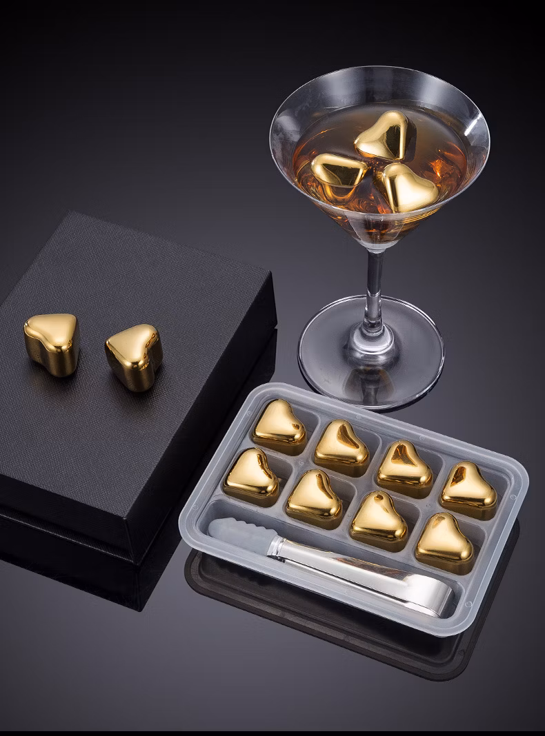 Whiskey Accesseries Stainless Steel Stone Ice Cubes