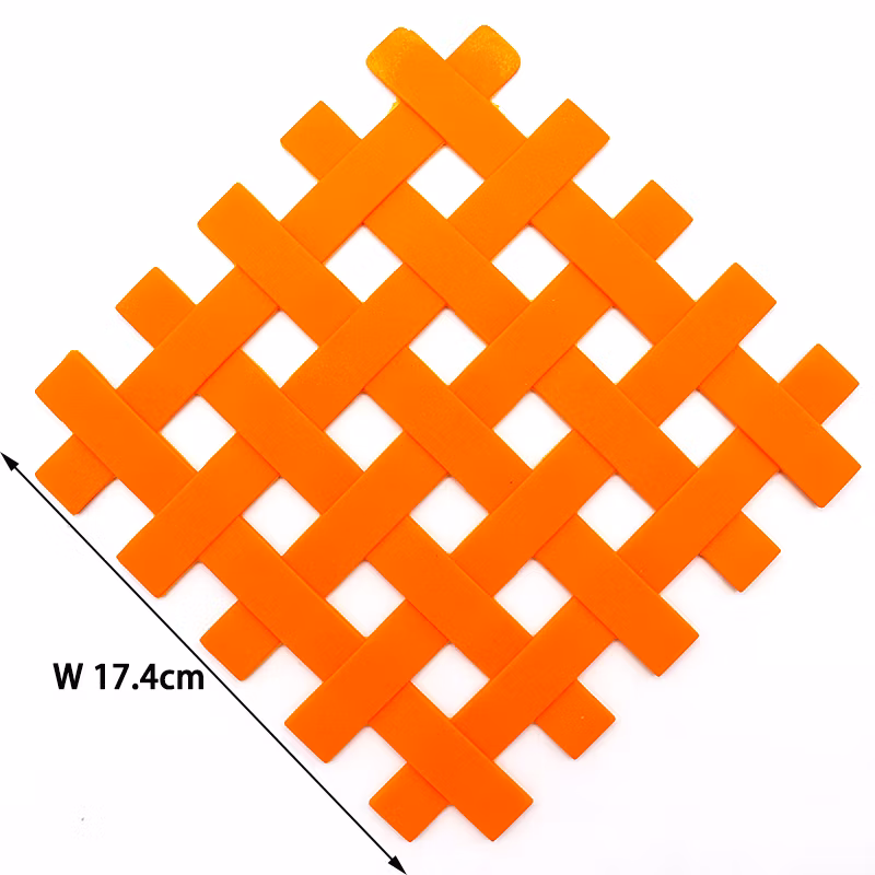 Heat Resistant Hollow Square Silicone Trivet for Kitchen Hot Pots and Pans