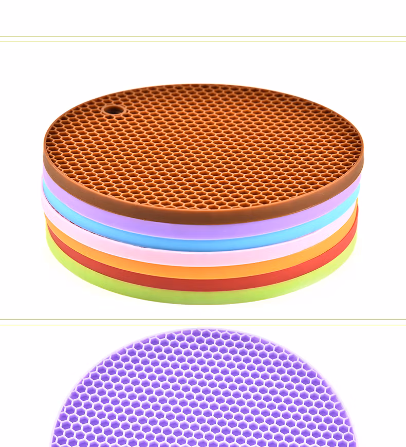 Heat Resistant Kitchen Round Silicone Rubber Baking Mat