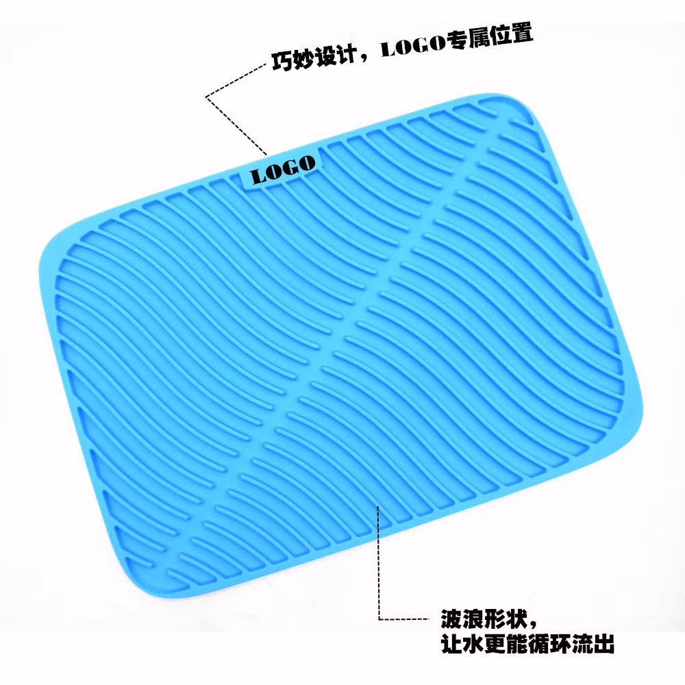 Heat Resistant Placemat Silicone Drain Drying Dish Pad Dish Drying Mat