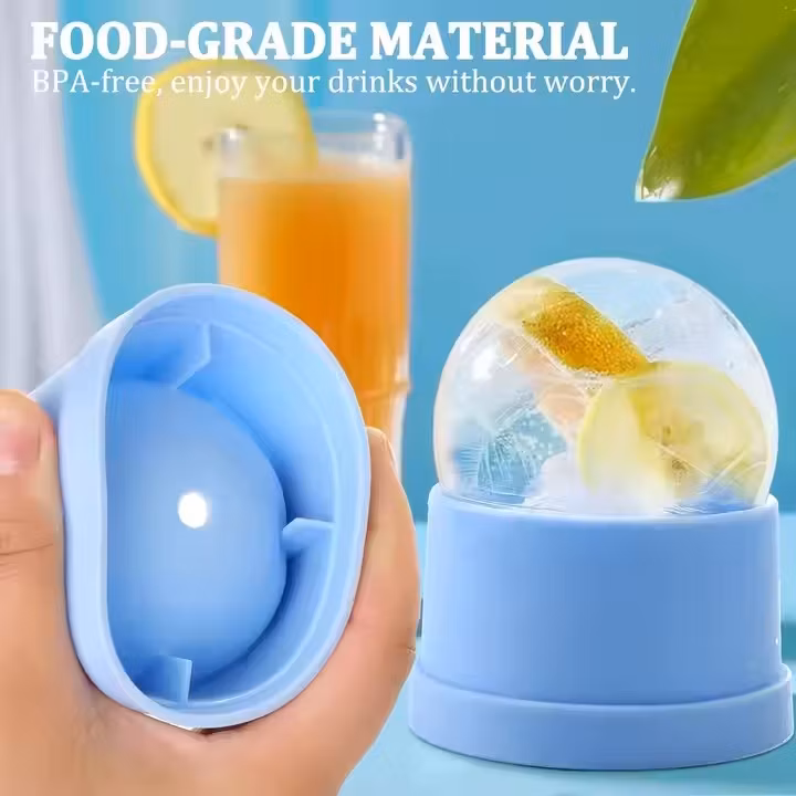 6cm Easy Release Whiskey Round Big Ice Cube Mold Household Ice Ball Maker Mold for Whiskey