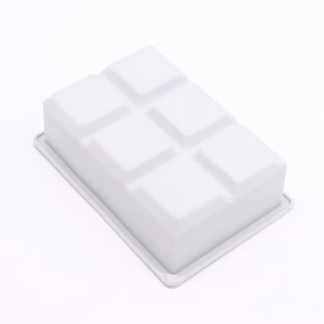 Flexible 6 Cavity Ice Cube Square Molds for Whiskey and Cocktails