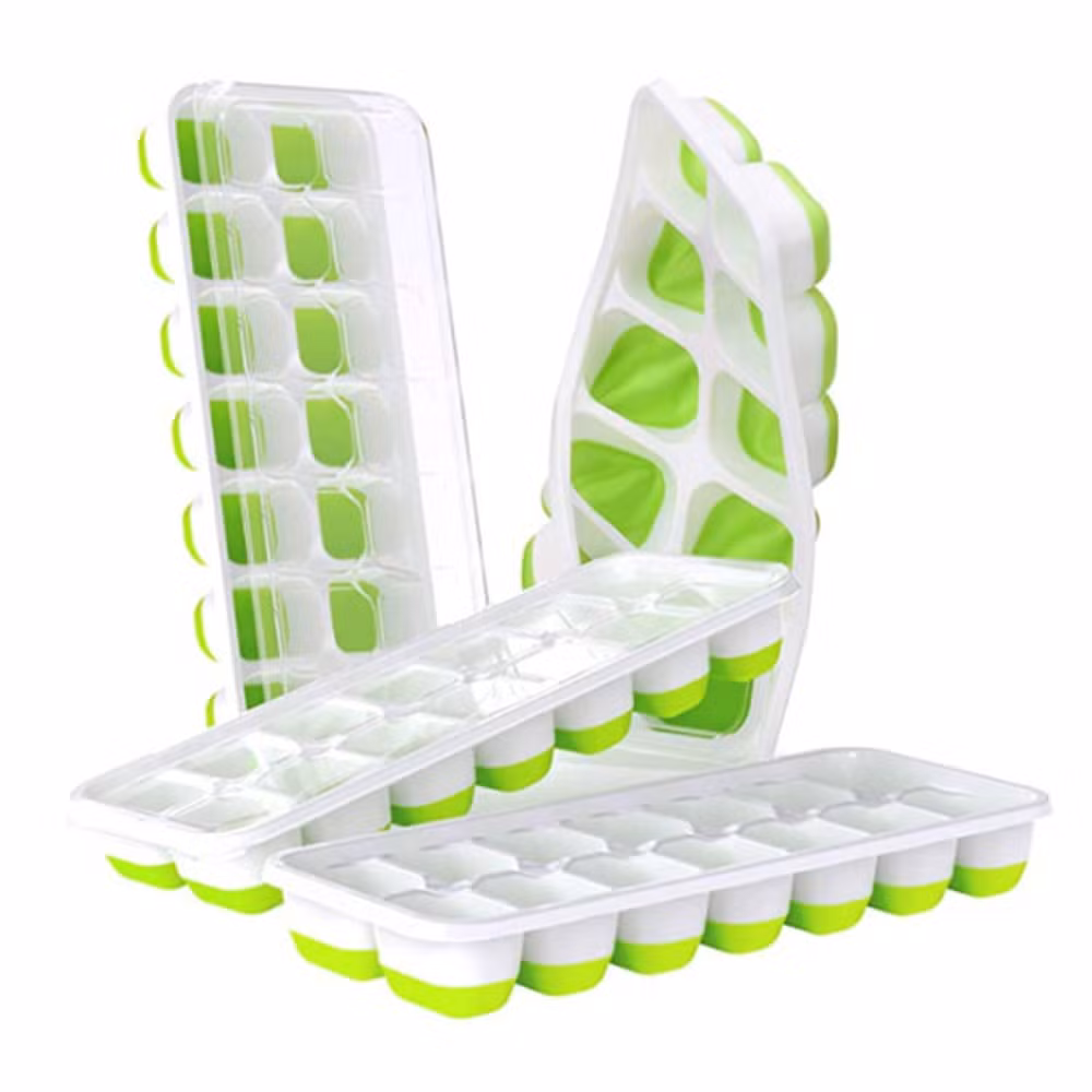 Silicone Ice Cube Tray Easy-Release with Removable Lid Bl27780