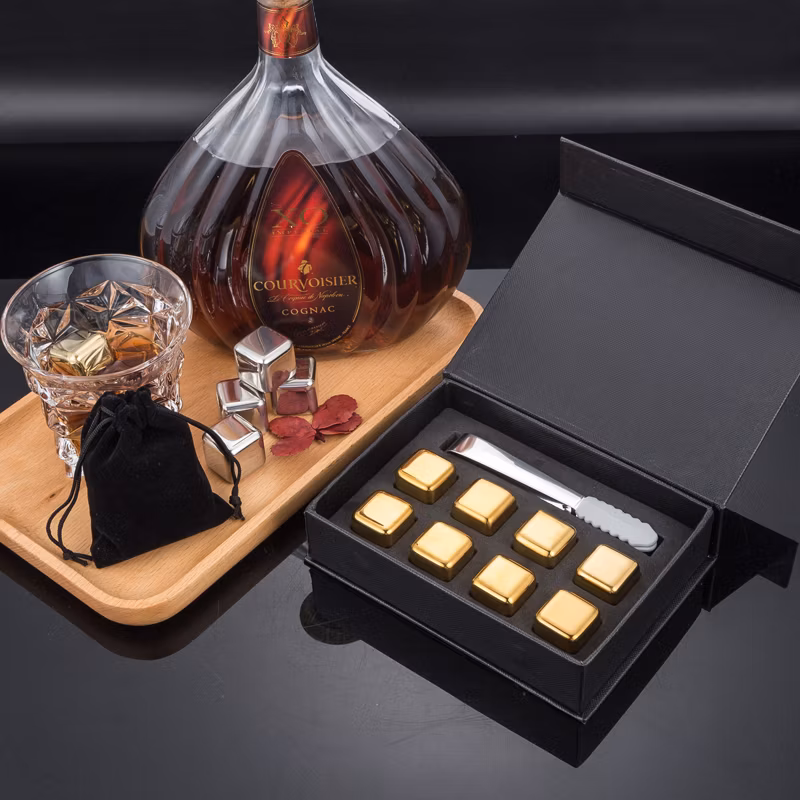 Reusable Ice Cubes Stainless Steel Whiskey Stones Ice Stone Set