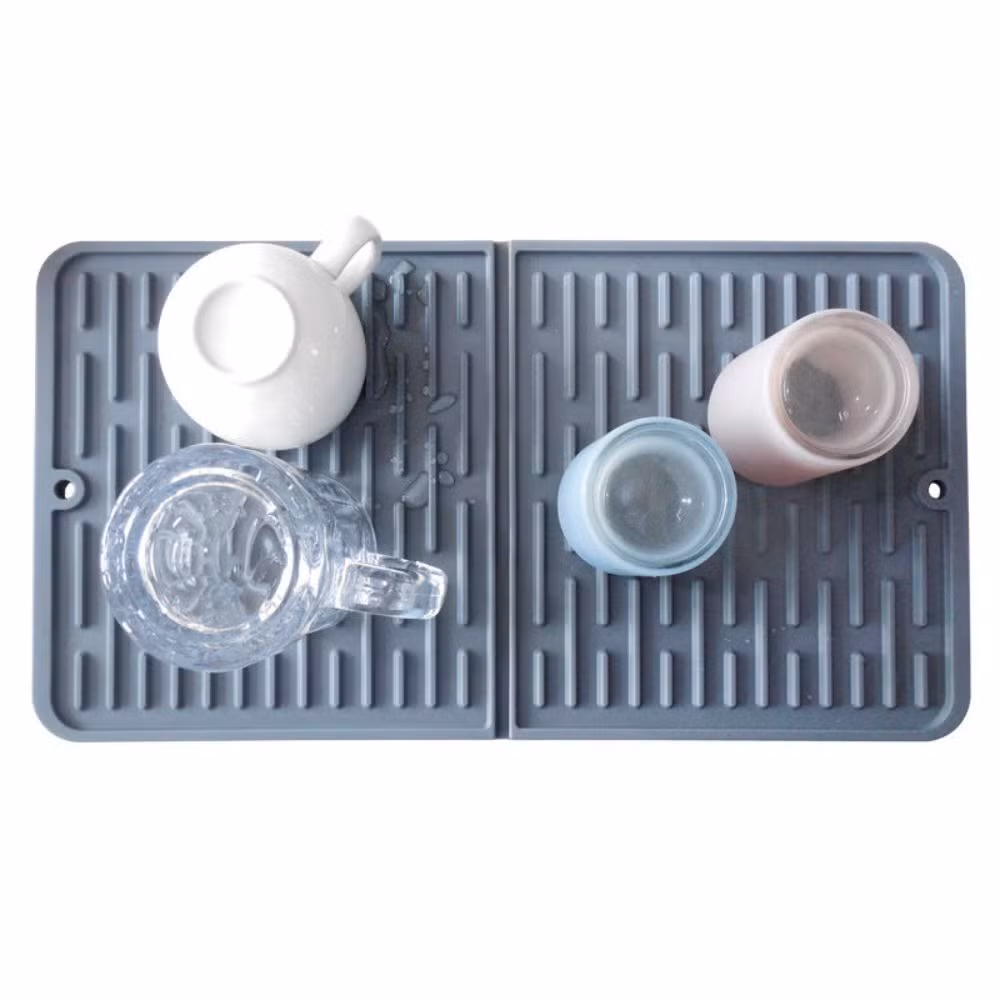 Heat Resistant Hot Pot Holder, Non-Slip Silicone Sink Mat for Kitchen Wbb28073