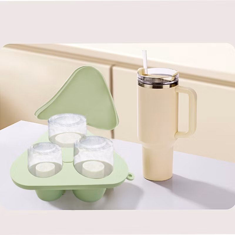 Silicone Ice Cube Tray for Stanley Cup 30oz-40oz Tumbler, 3 PCS Silicone Cylinder Ice Mold