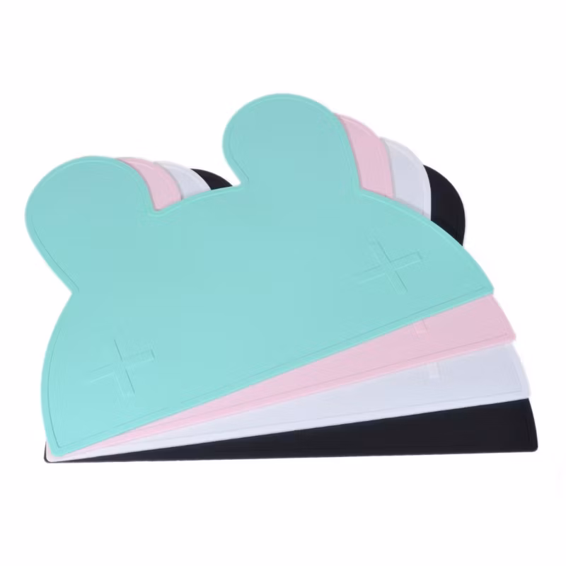 Factory Hot Sales Silicone Baby Placemat BPA Free Slip Resistant Dining Easy to Clean Table Kids Baby Placemat