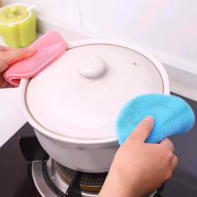 Color Silicone Dish Brush Fruit Brush Silicone Pad