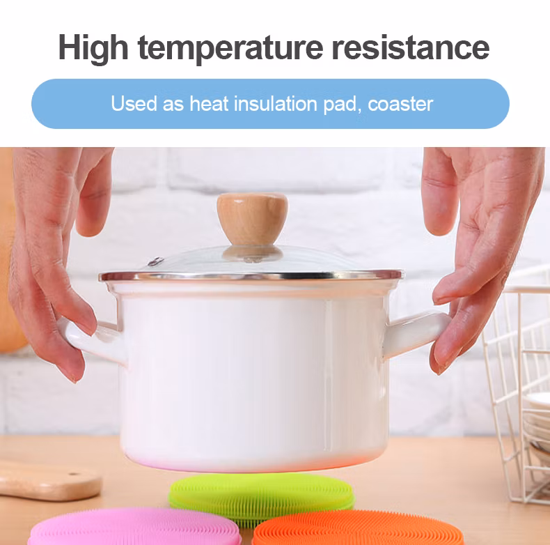 Color Silicone Dish Brush Fruit Brush Silicone Pad