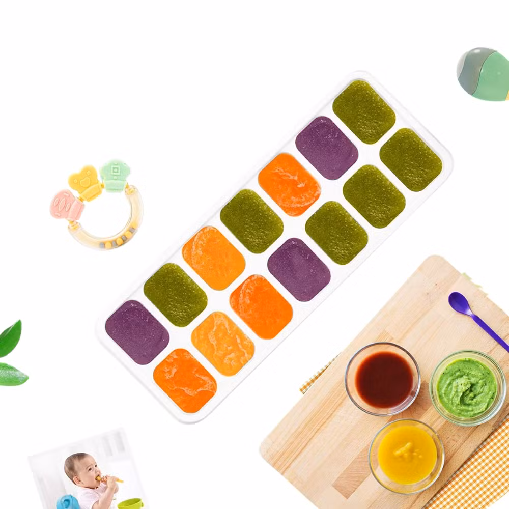 Silicone Ice Cube Tray Easy-Release with Removable Lid Bl27780