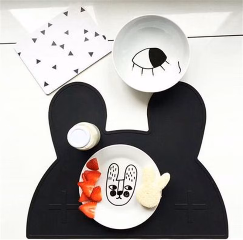 Factory Hot Sales Silicone Baby Placemat BPA Free Slip Resistant Dining Easy to Clean Table Kids Baby Placemat