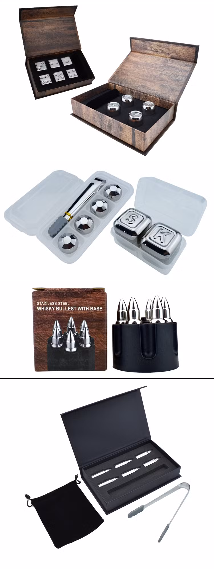 Cola Shape Stainless Steel Ice Cube for Whiskey