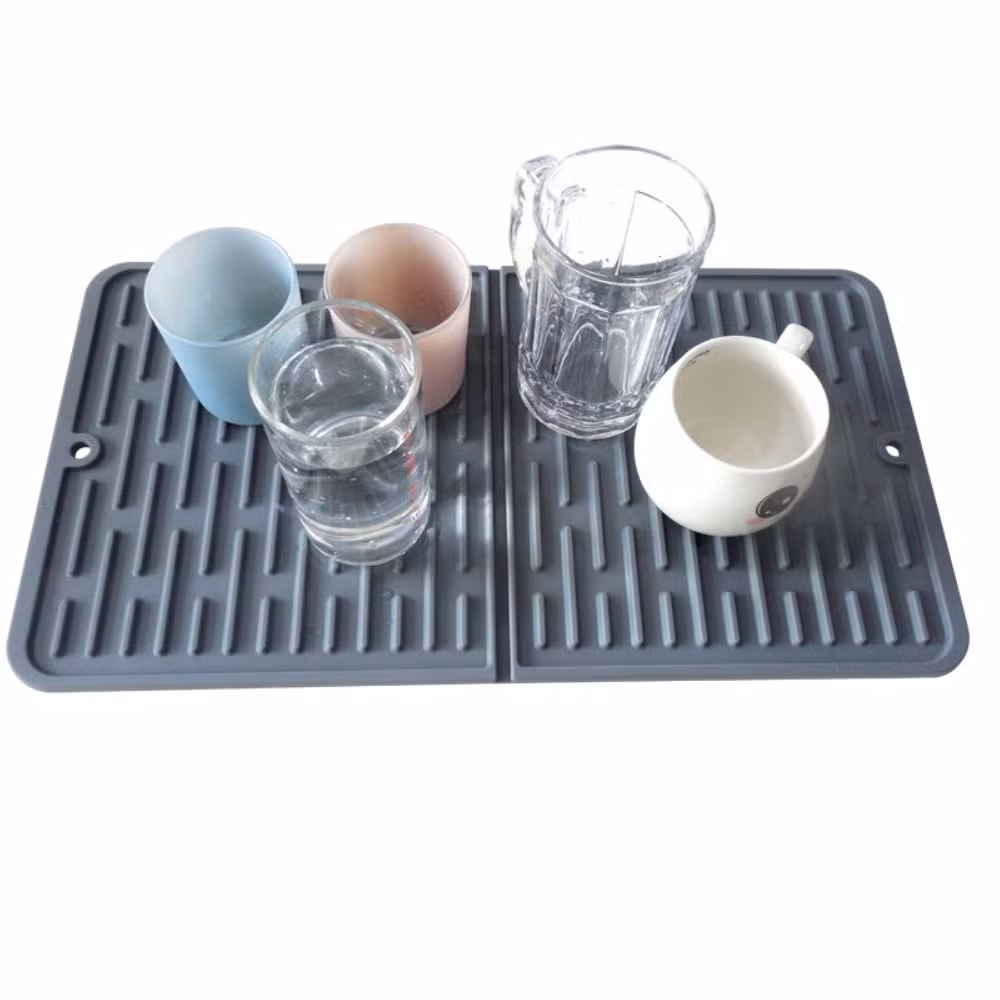 Heat Resistant Hot Pot Holder, Non-Slip Silicone Sink Mat for Kitchen Wbb28073
