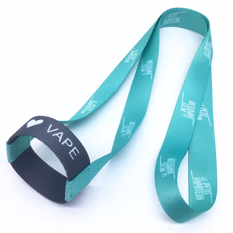 Custom Water Wine Glass Bottle Neck Cup Holder Lanyard Woven Nylon Printed Logo Lanyards