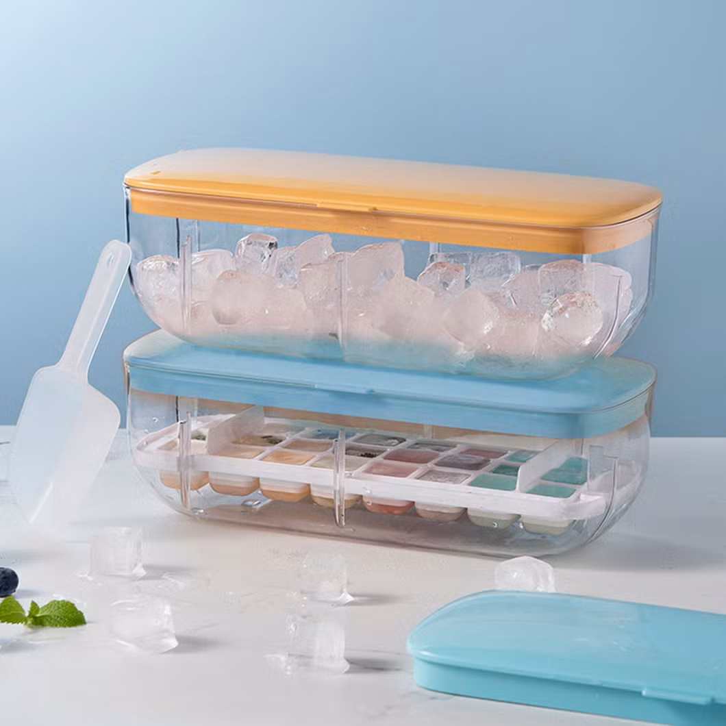 Auto Ice Cube Tray with Container for Cocktail Whiskey Bar Kitchen Tools