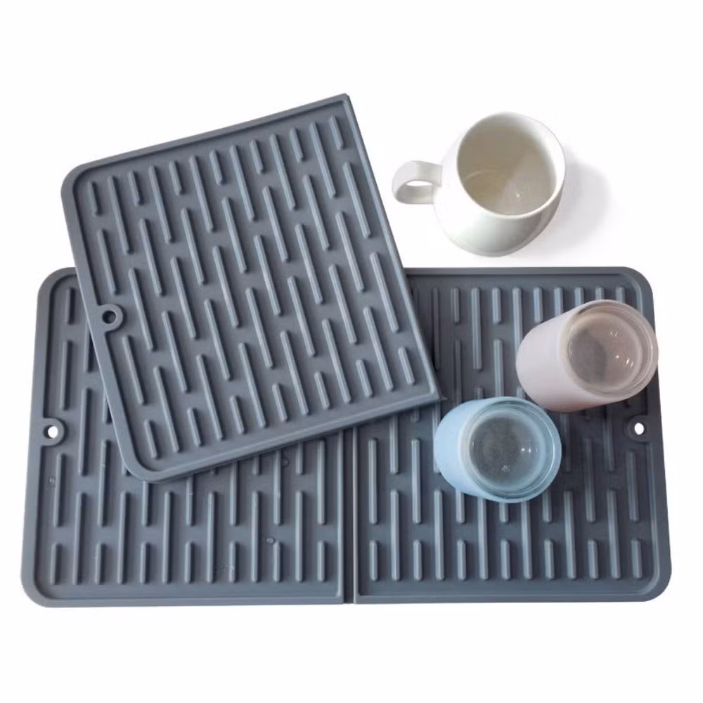 Heat Resistant Hot Pot Holder, Non-Slip Silicone Sink Mat for Kitchen Wbb28073