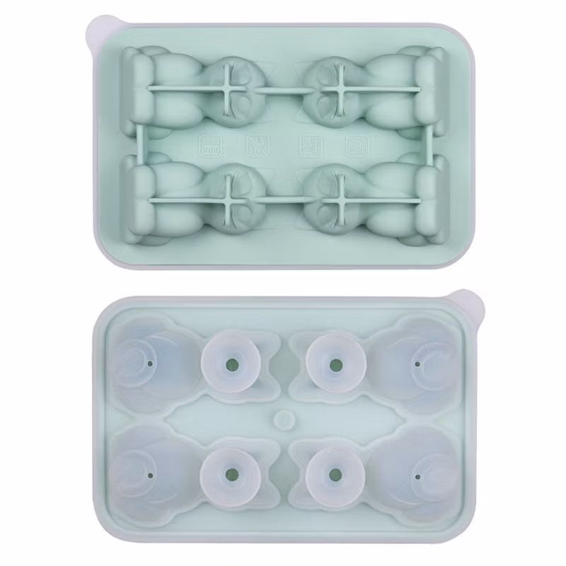 4 Holes Cat Ice Cube Silicone Ice Cube Ice Ball Mold Animal Ice Cube Kitten