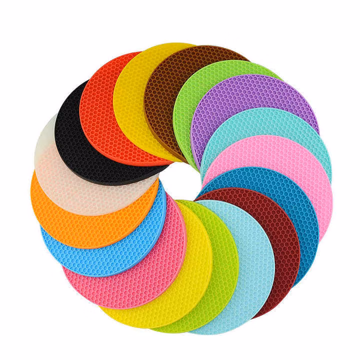 Food Grade FDA Antiskid Table Round Silicone Placemat