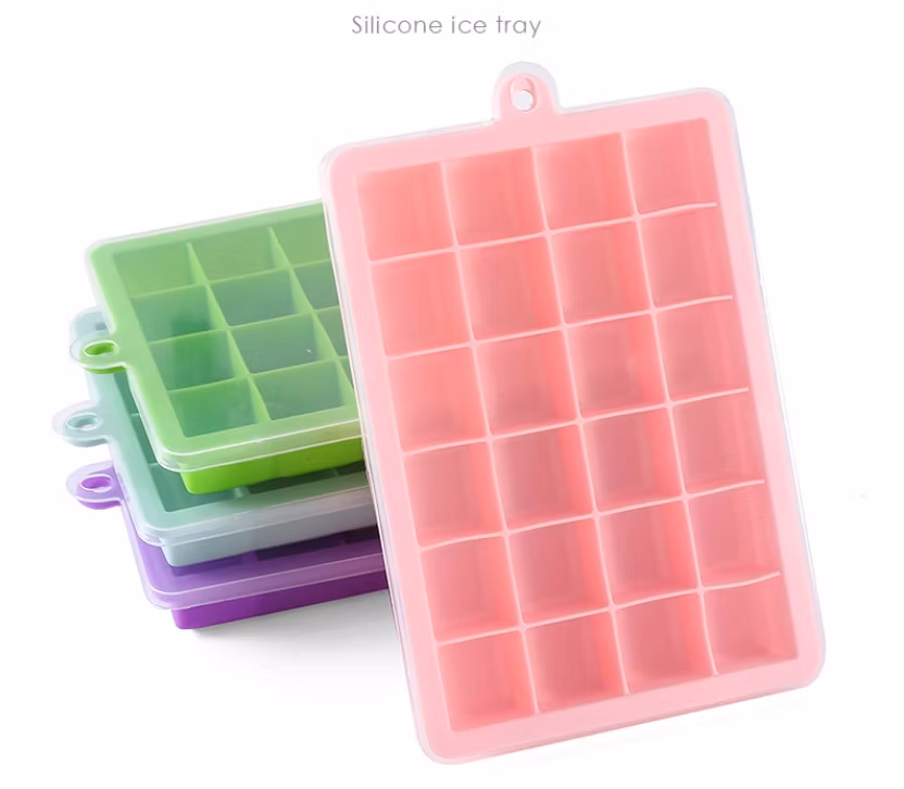 Silicone Household Whiskey Grid Ice Maker Round Ice Grid 4 Hole Ice Mold