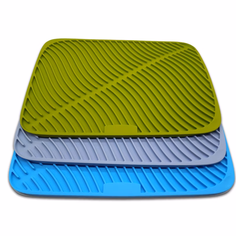 Heat Resistant Placemat Silicone Drain Drying Dish Pad Dish Drying Mat