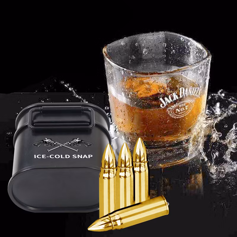 Stainless Steel Ice Stones for Red Wine Coffee Whiskey Quick-Freezing Metal Ice Cubes