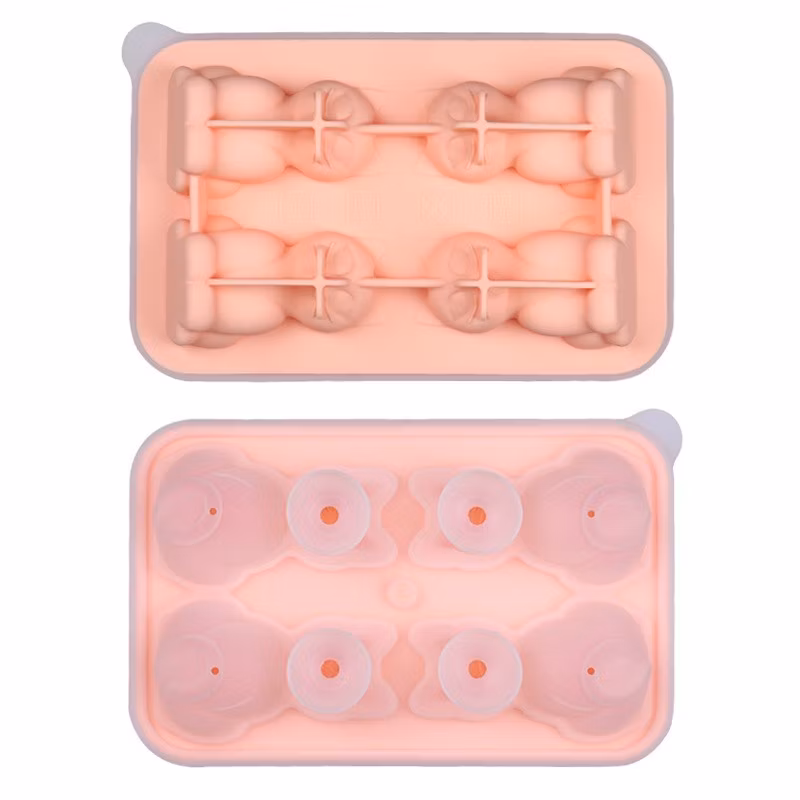 4 Holes Cat Ice Cube Silicone Ice Cube Ice Ball Mold Animal Ice Cube Kitten