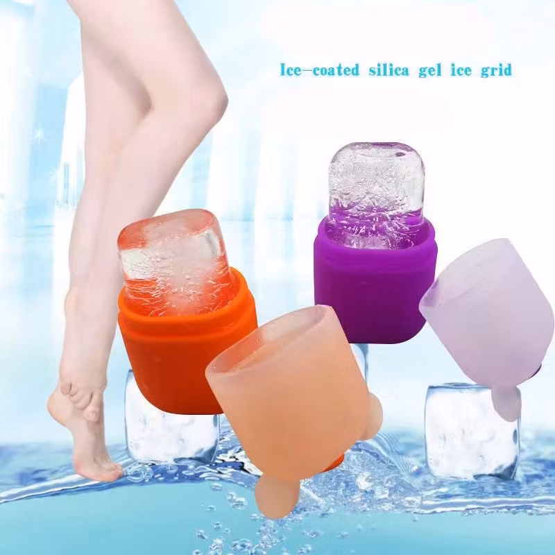 Custom Logo Ice Mold for Face Reusable Facial Beauty Ice Mold Silicone Ice Face Roller