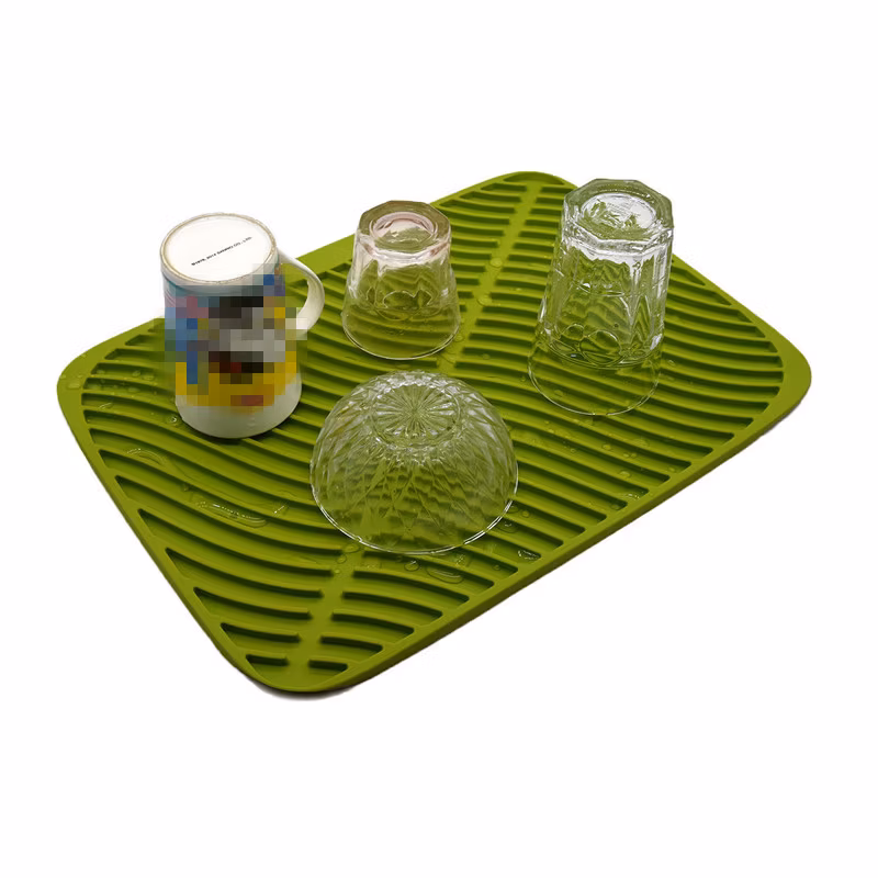Heat Resistant Placemat Silicone Drain Drying Dish Pad Dish Drying Mat