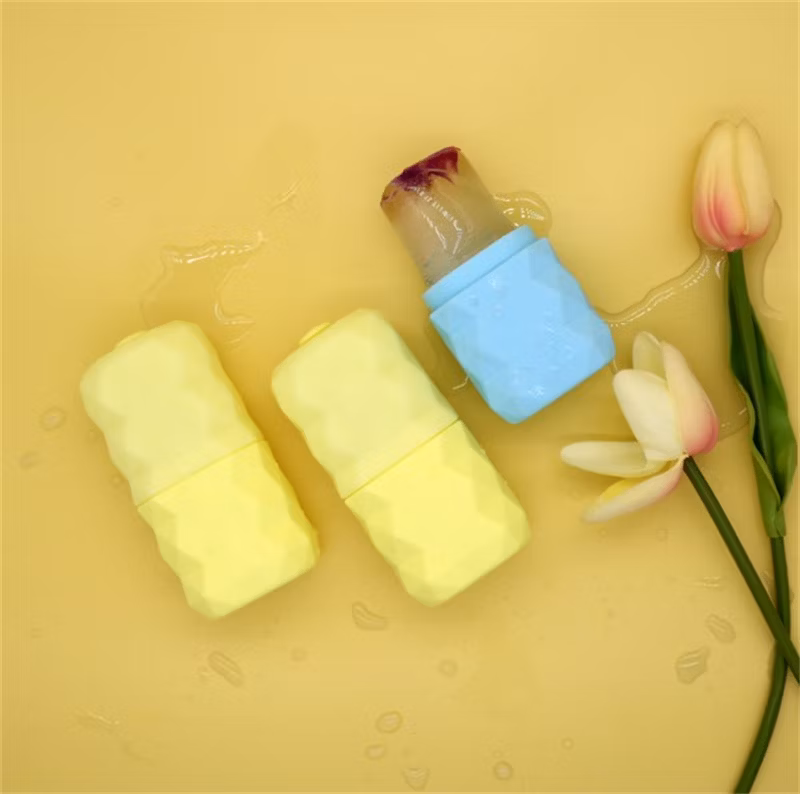Custom Logo Ice Mold for Face Reusable Facial Beauty Ice Mold Silicone Ice Face Roller