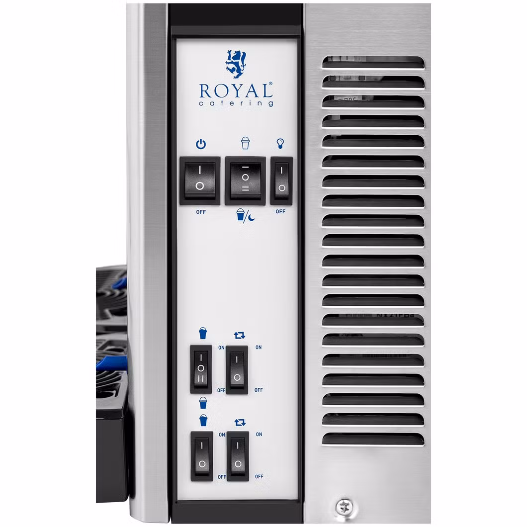 Easy to Use and Clean with Nigh Mode 2x12L LED 600W -3~-2&deg;C Smoothie Slushie Fruit Drinks Cocktails Sorbet Granita Slush Machine