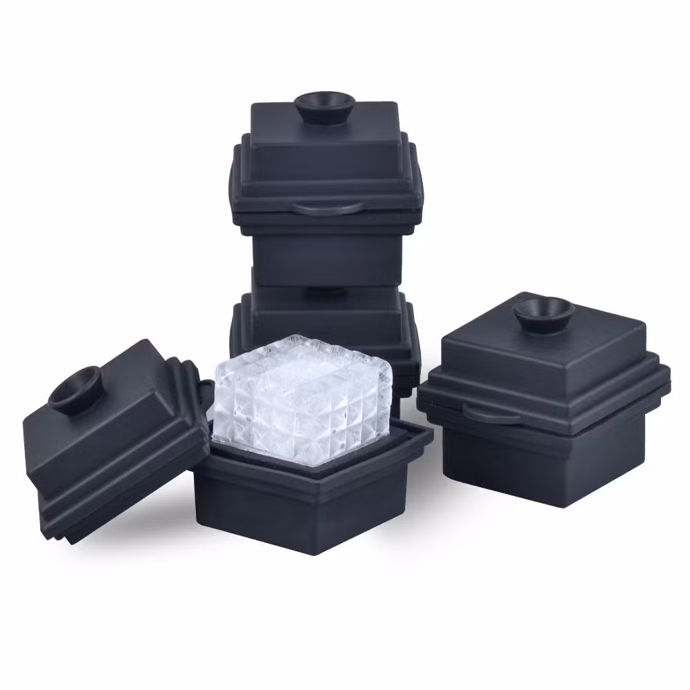 Promotional Quick-Freezing Silicone Single Large Ice Cube Molds Whiskey Square Ice Cream Tray