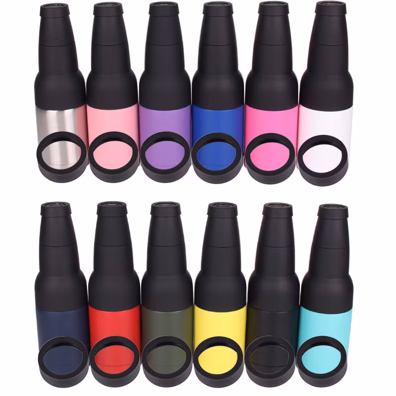 12oz Outdoor Travel Multicolor Manufacturer Wholesale Bulk Wholesale Soda Beer Bottle and Can Cooler with Beer Bottle Opener