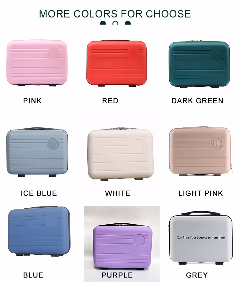 Popular Custom Eco-Friendly Epoxy Logo PP Mini Makeup Bag Box with Large Capacity Vanity Cosmetic Beauty Case