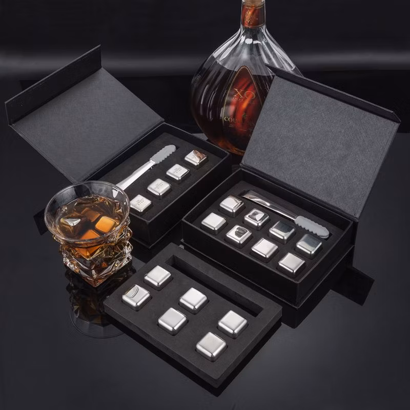 Reusable Ice Cubes Stainless Steel Whiskey Stones Ice Stone Set