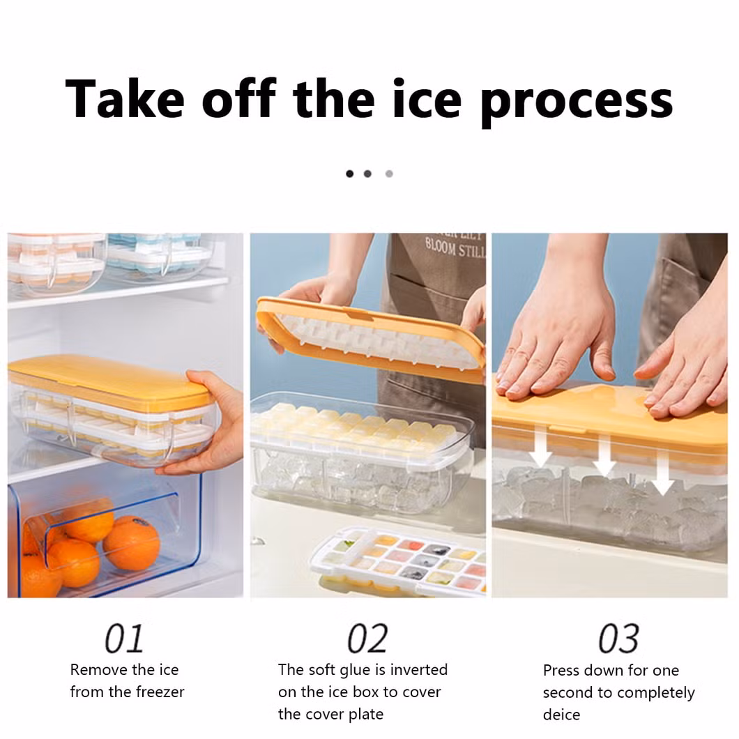 Auto Ice Cube Tray with Container for Cocktail Whiskey Bar Kitchen Tools
