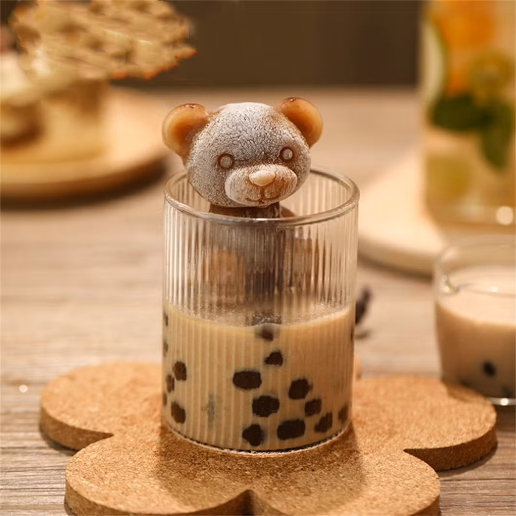 Single Cell Custom Cute 3D Cartoon Funny Ice Cube Mold Bear