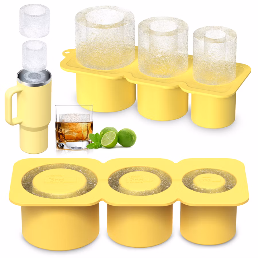BPA Free Summer Silicone Ice Cube Tray Mold for Tumbler Cup with Lid