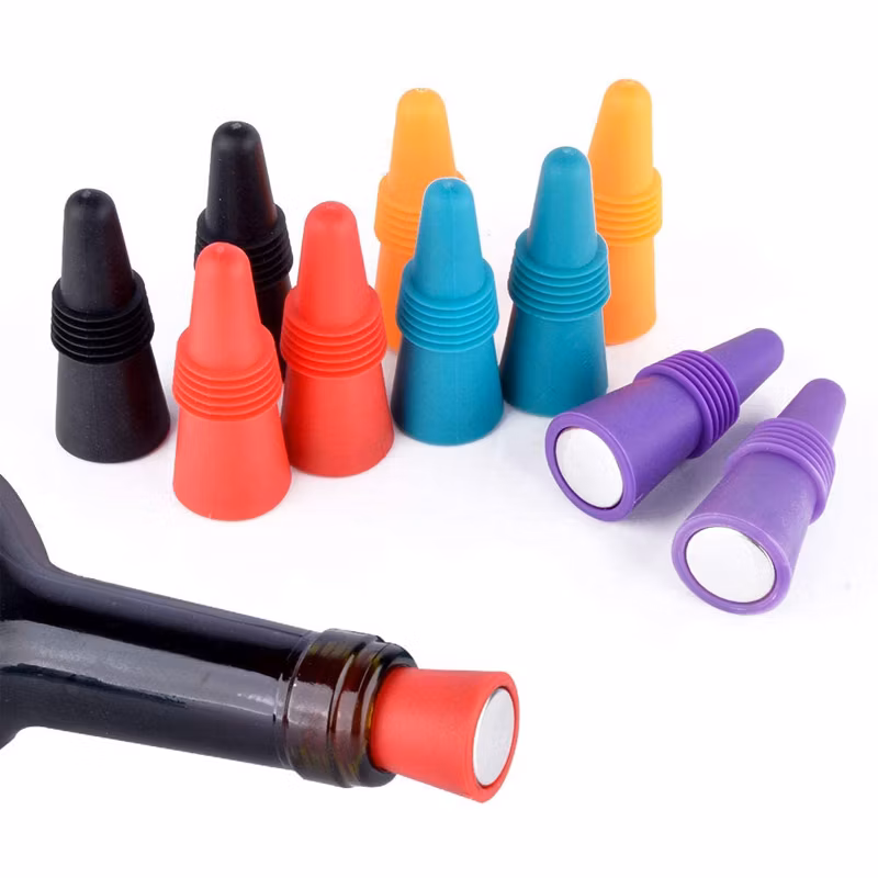Supplier Assorted Colors Reusable Bottle Stoppers Wine and Beverage Stoppers for Keep The Wine Fresh with Premium Silicone