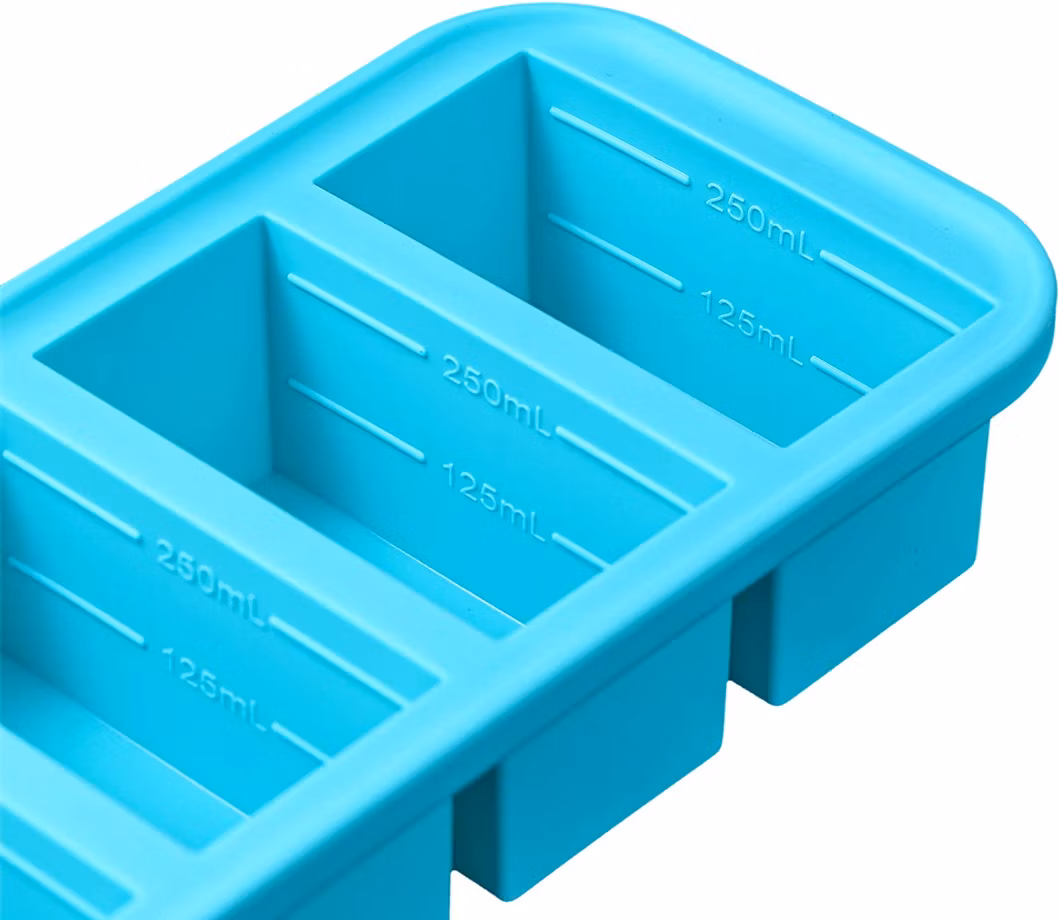 Food Grade Silicone Ice Trays Reusable Ice Cube Molds with Removable Lids